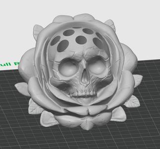 Skull Rose – Pen & Brush holder – desk organizer – Serev3D