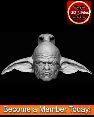 Even Piell – Star Wars 1:6 Scale Head Sculpt – 3D Print File (STL)