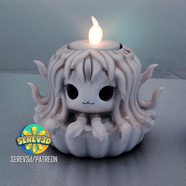 Cute Medusa - Candle & Soap Holder - 3D print STL and multicolor 3MF file
