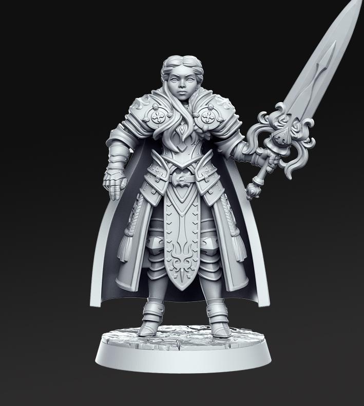 Agnes – Female paladin- 32mm – DnD