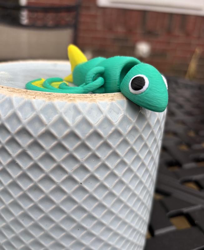 Articulated Sardine Dragon! Multi-Color .OBJ Included!