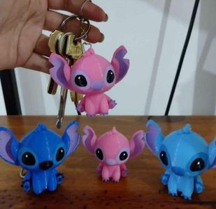Stitch 3D STL Files, 3D Keychain Print Files