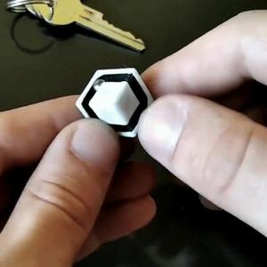 Cool anti-stress keychain with marble