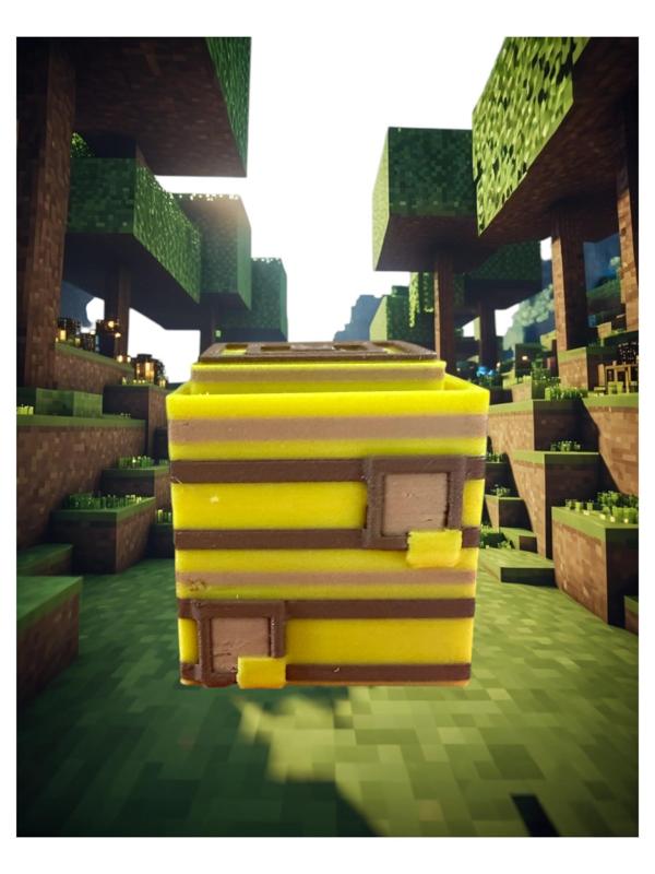 Minecraft Beehive Clicker Fidget and Keychain