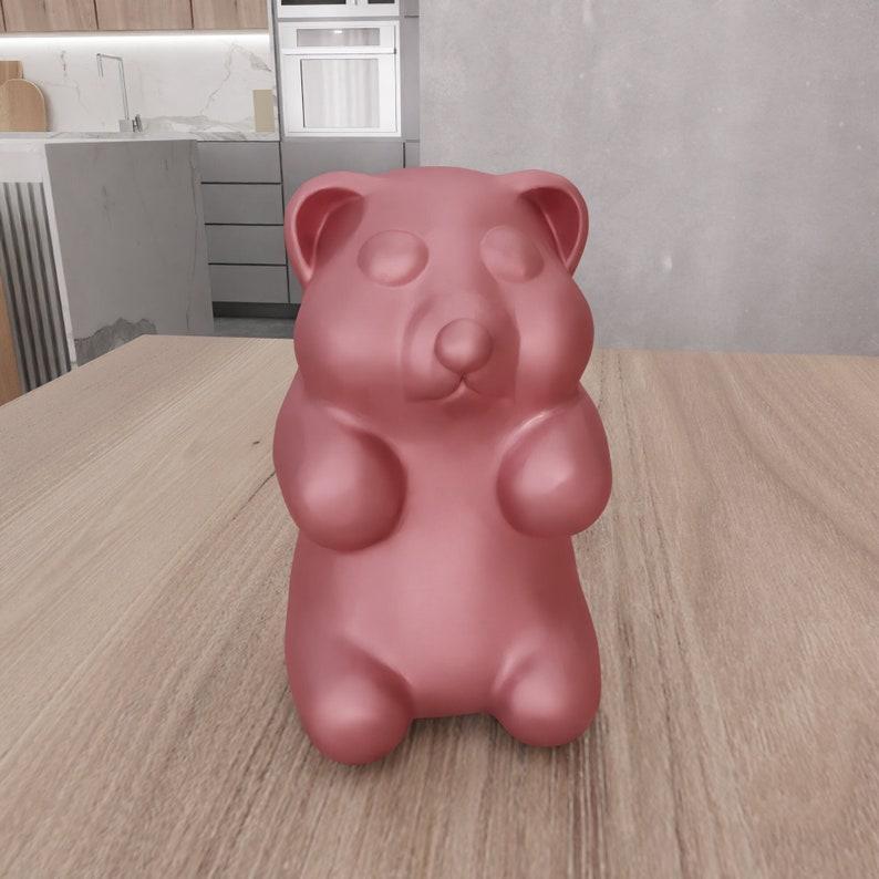 3D Gummy Bear Figure Decor with 3D Stl File & Gummy Bear Art, Valentine Gift, 3D Printed Decor, Bear Sculpture, Valentine Decor, Bear Gift