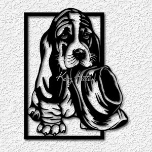 basset hound wall art puppy home decor