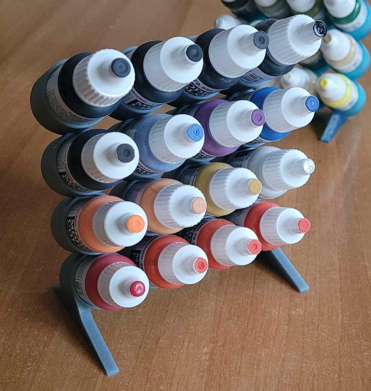 Jet another Vallejo/Citadel-Paint holder, standalone version 4×4