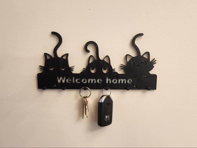 Key holder Welcome home / Cats