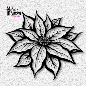 Christmas Flower pointsettia ornament xmas wall decor