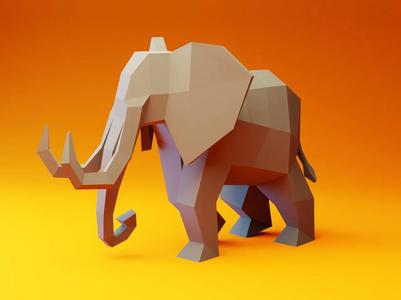 Low Poly Elephant