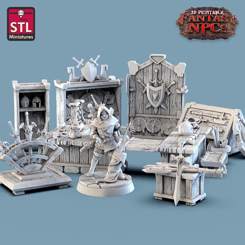 Fantasy NPCs – Weapons Merchant Set