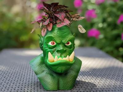 Cartoon-Style Orc Planter