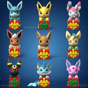 Christmas Eeveelution (Easy Print No Supports)