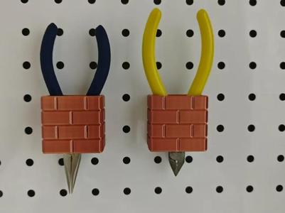 Pegboard scissor/pliers storage accessories for 25mm pitch 6mm diameter holes