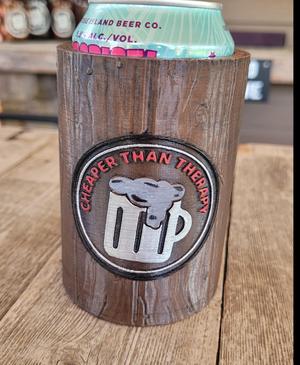 Cheaper Than Therapy Beer Can Koozie