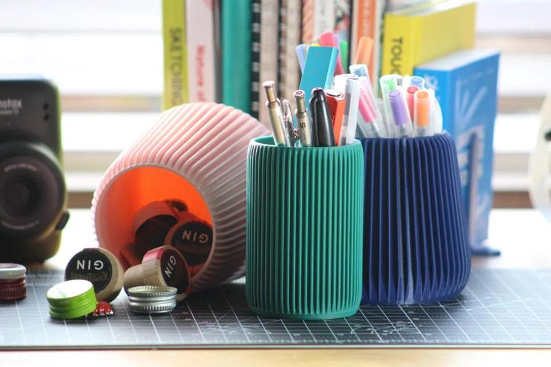 Ridged Aesthetic Deskware Pots
