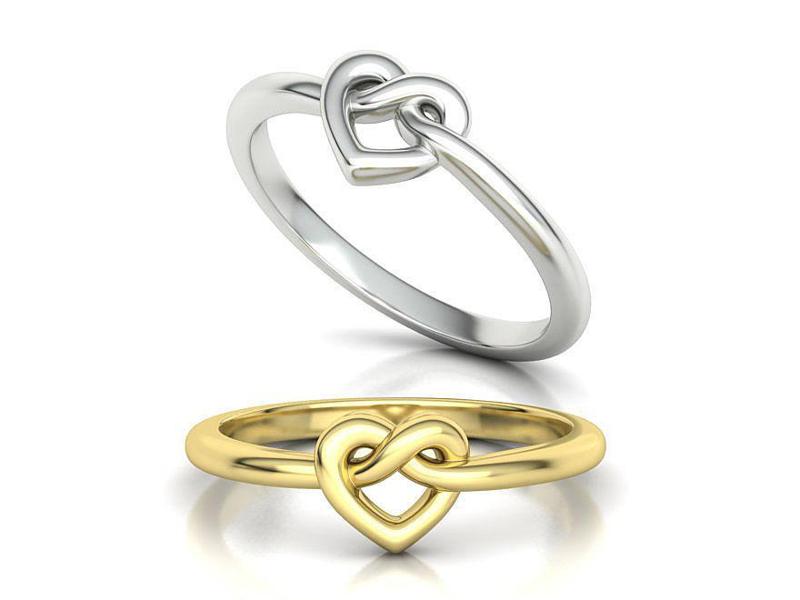 Heart Infinity Knot ring  3dmodel printable