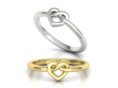 Heart Infinity Knot ring  3dmodel printable