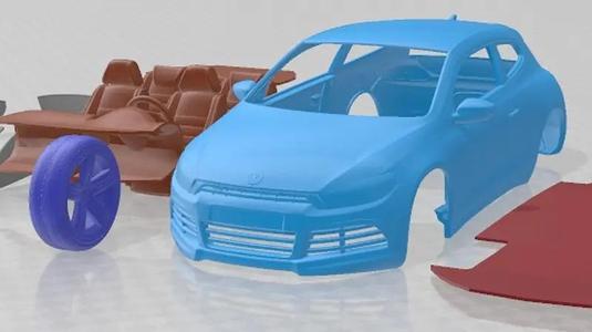 Volkswagen Scirocco R 2010 Printable Car