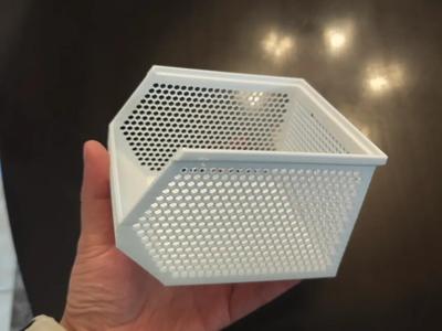 Small Perforated Space-Saving Stackable Storage Box 64*76*49 Scalable Desktop Organizer Rectangular Storage Basket Home Use