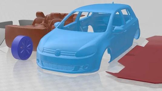 Volkswagen Golf 5 Door 2010 Printable Car