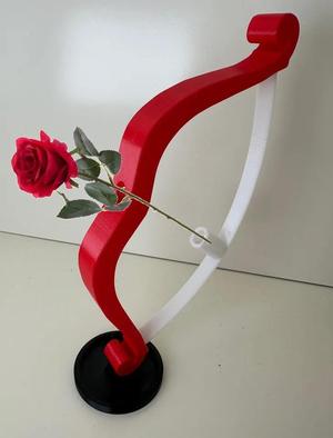Cupid rose archery vase for Valentine