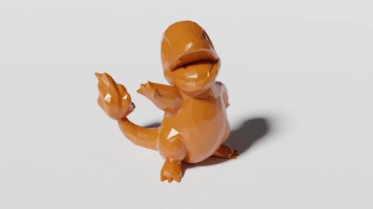Low Poly Charmander (No Supports)