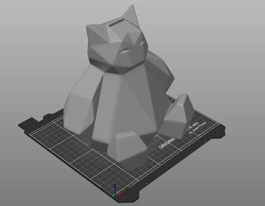 Low poly snorlax piggy bank