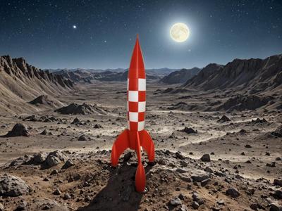 Tintin rocket 51 cm
