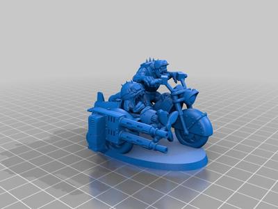 Ork Warbiker with attack pet