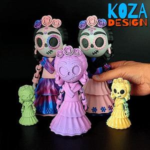Catrina – Traditional Mexican Design printed in place, articulated and without supports