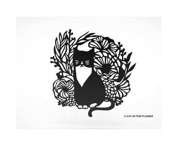 A Cat in the Flower Art  Wall Decoration