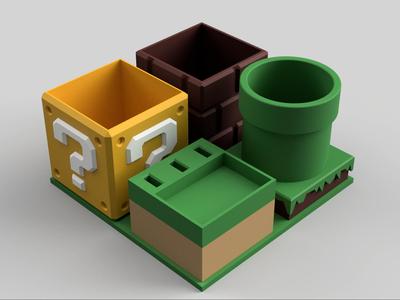 Super Mario Desk Organizer