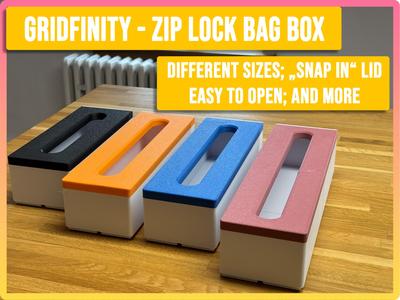 Gridfinity Zip Lock Kitchen Bag Box