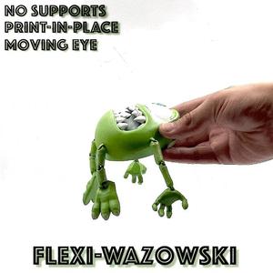 FLEXI MIKE WAZOWSKI PRINT-IN-PLACE articulated MONSTERS, INC. toy