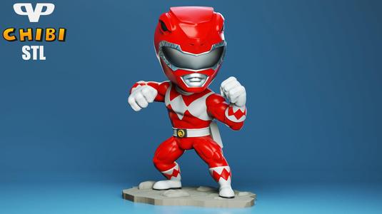 Red Ranger Chibi for 3D Printing STL