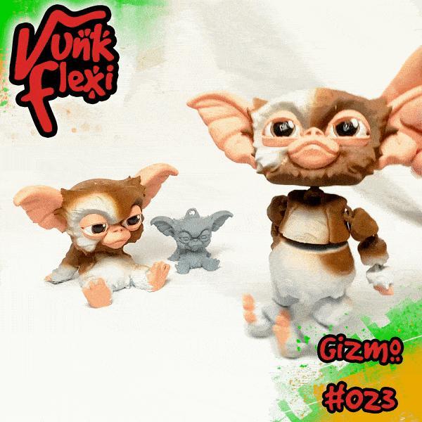 Gremlins Gizmo Multicolor Flexi Print-In-Place + figure & keychain