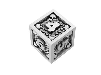 Skull Dice Set for Dungeons and Dragons game
