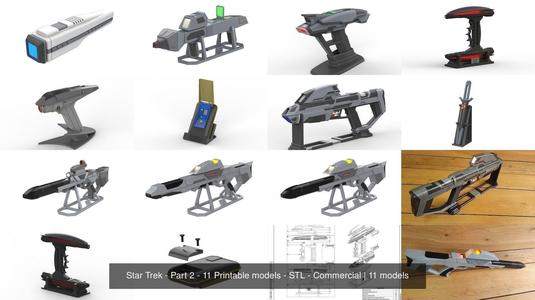 Star Trek - Part 2 - 11 Printable models - STL - Commercial 3D Model Collection