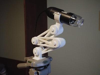 USB Microscope Mount With Zoom Knob – Fully 3d Printed
