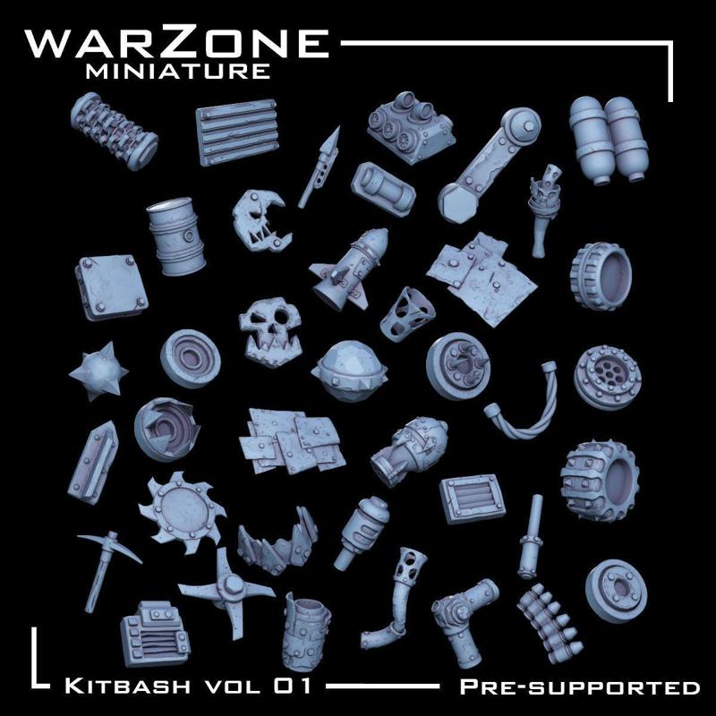 Kitbash Vol01 Ork 40 Unique pieces