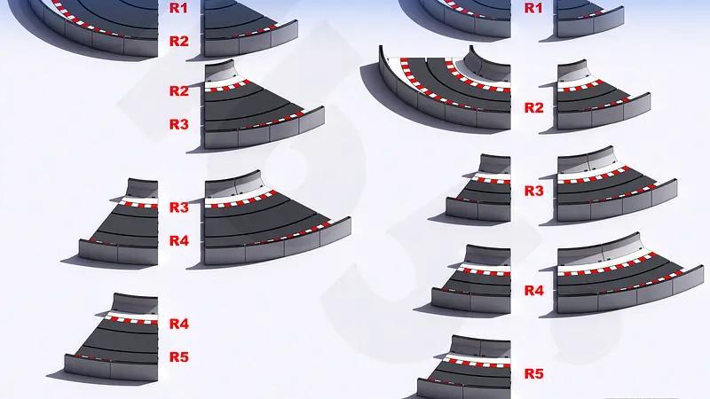 MyDigitalSlot All Curves Pack, 3D printed, DIY track parts for your 1/32 Slot Car Racing Game