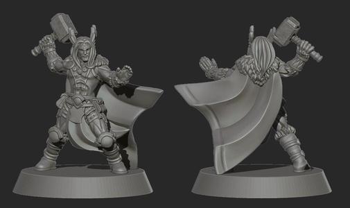Thor god barbarian or viking miniature