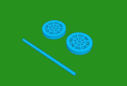 Simple Wheels and Rod set up   