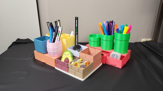 Modular Mario desk organizer