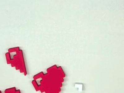 8bit Inspired Health Hearts, Zelda, Minecraft