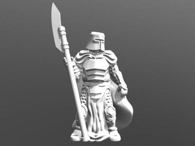 Knight w/Polearm (28mm/32mm scale)