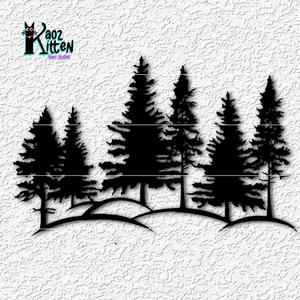 Pine Trees Grove Scenic wall art mountain home decor