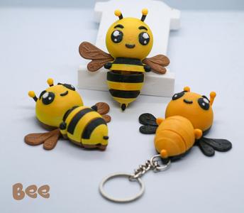 Bumble Bee Flexi Keychain Print In Place