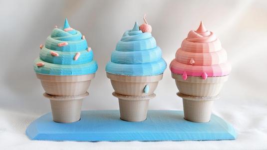 Whimsical Ice Cream Cone Trio